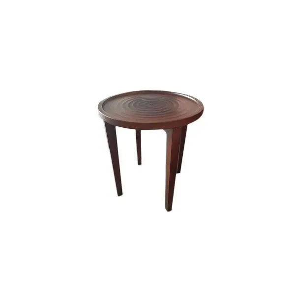 Bogo round coffee table in solid wood, Flexform image