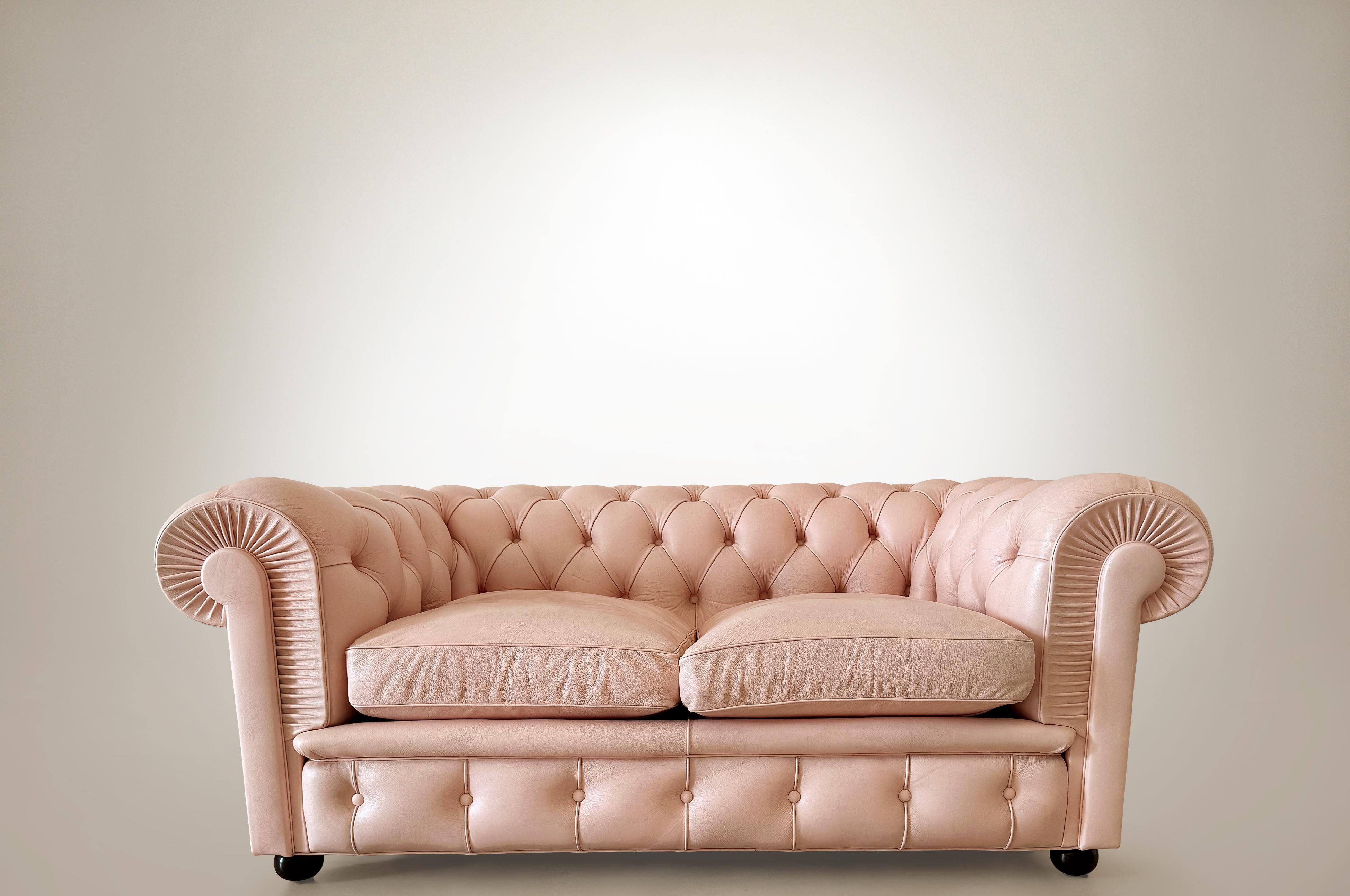 Chester 2 seater sofa in pink leather, Poltrona Frau image