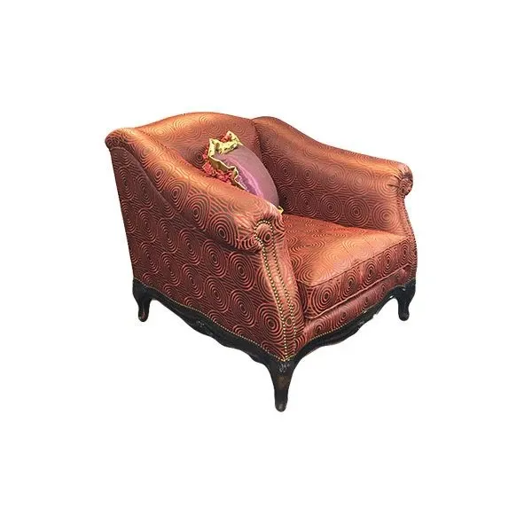 Modigliani armchair embroidered eco-leather (copper), Bruno Zampa image