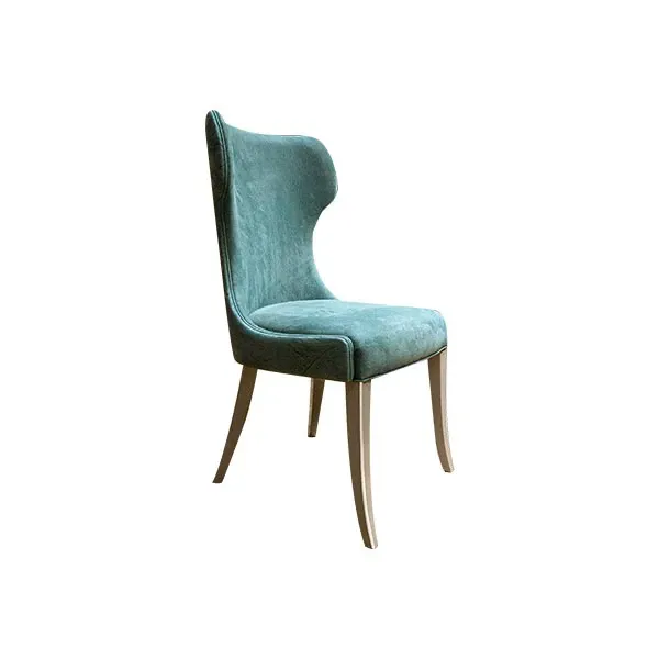 Opera 30 chair in shaped wood and leather (green), Brummel image