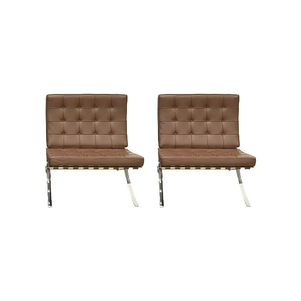 Set of 2 Barcelona armchairs by Ludwig Mies van der Rohe, Alivar image