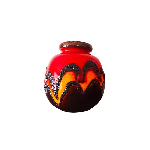 Vaso in ceramica 284-19 con effetto Fat Lava, West Germany image