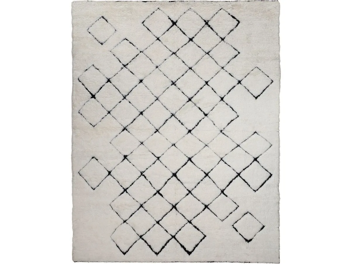 Tappeto Evoluzioni bianco e nero, Clara Bona 1