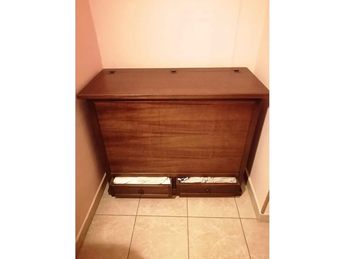 Vintage trunk with drawers made of wood 2