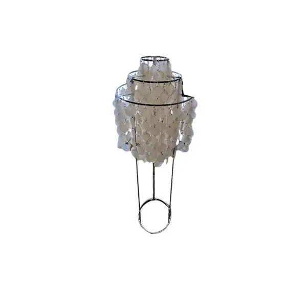 Lampada da terra Fun 1STM in metallo e madreperla, Verpan 