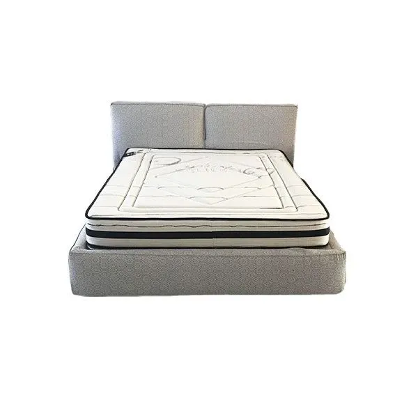 Sara double bed with container (grey), MD Work 1