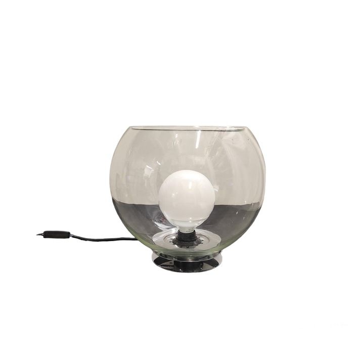 Glass sphere-shaped table lamp (1970s) image