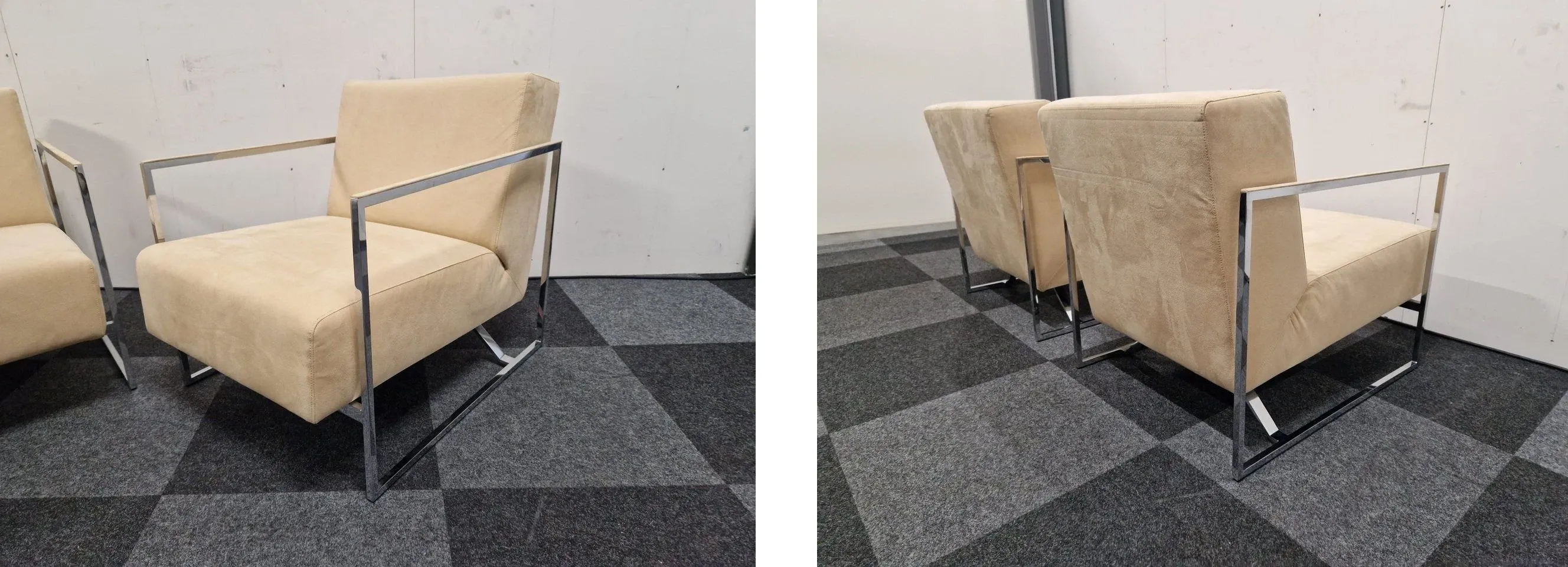 Set of 2 610 Sen armchairs in cream colour 6