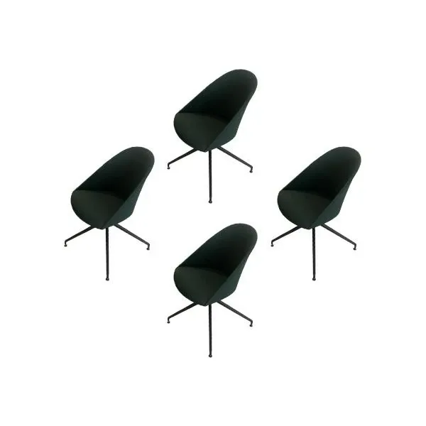Set of 4 Cila swivel armchairs 