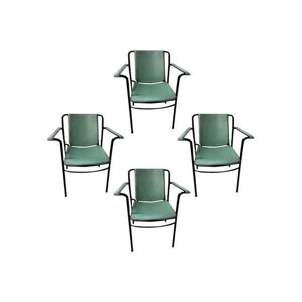 Set of 4 Movie chairs in leather, Poltrona Frau image