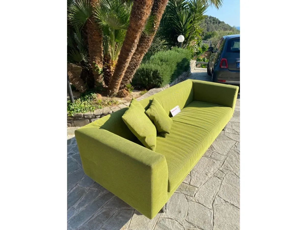 Divano Alexander 3 posti in tessuto verde, Mussi 7