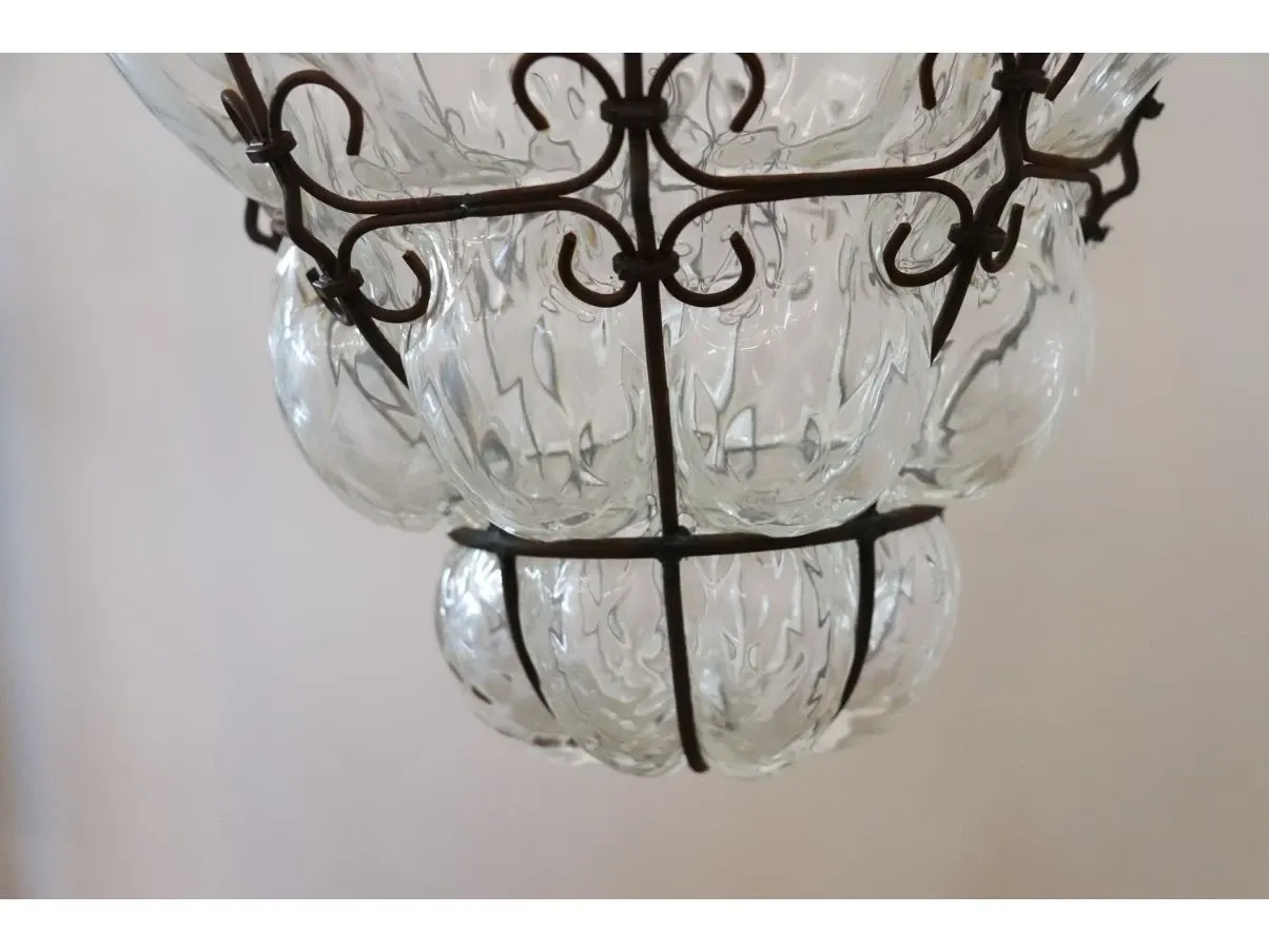 Lampada a sospensione in vetro di Murano vintage (anni'20) 3