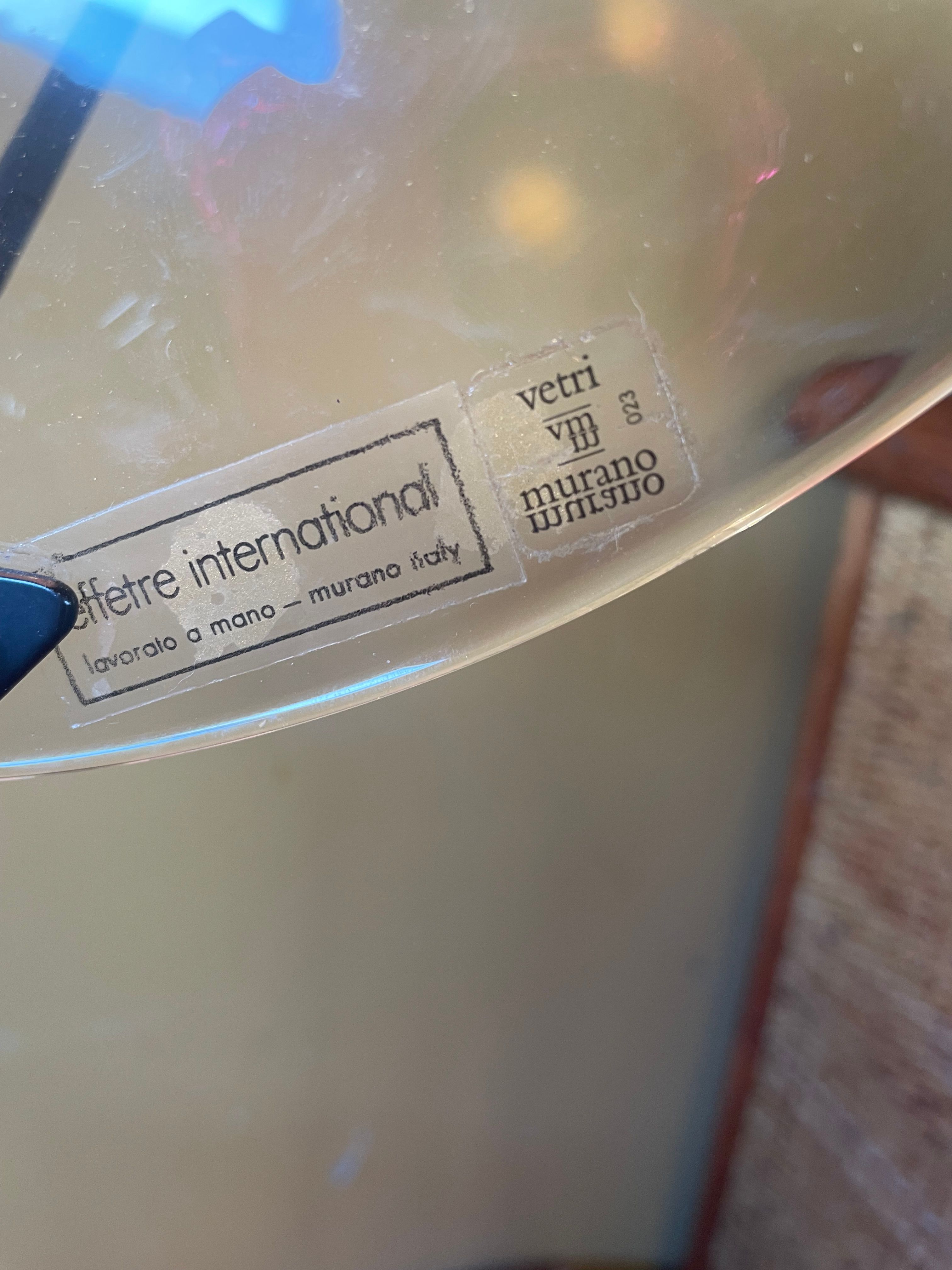 Effetre Murano Glas Tischlampe Brand