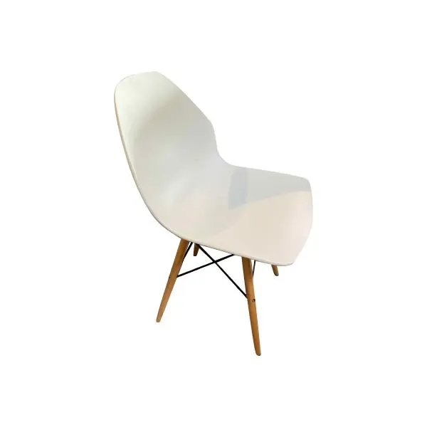 Modern chair in wood and abs (white), Betamobili image