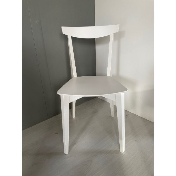 Sedia Evergreen in legno laccato bianco, Connubia image