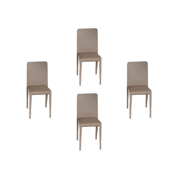 Set of 4 MS4 stackable chairs in polypropylene, Calligaris image