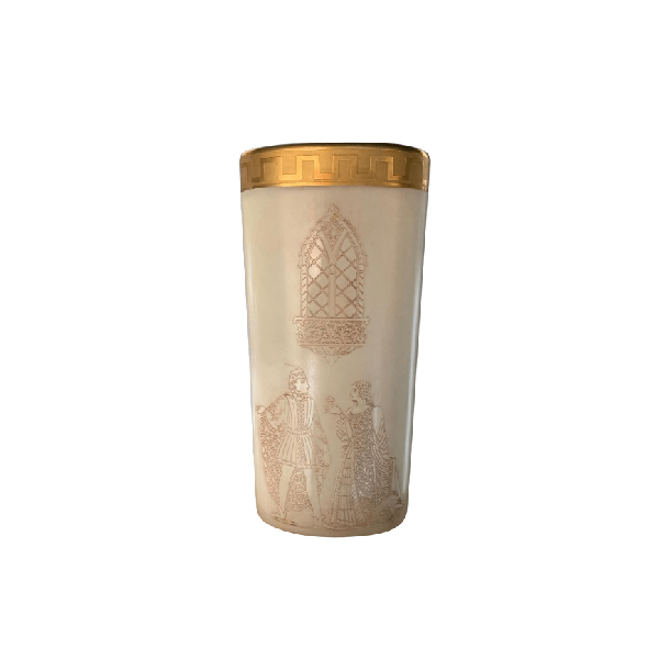 Vaso in porcellana dipinto in oro zecchino, Finzi image