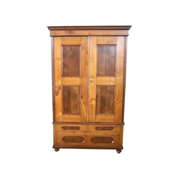 Vintage wardrobe in cherry and walnut wood ('800), image