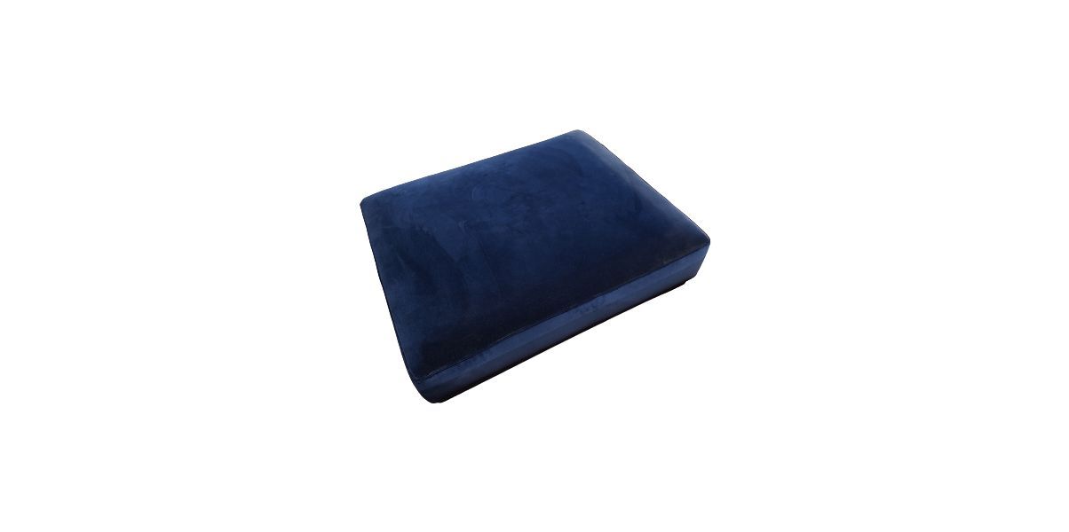 Pouf Roya in velluto blu, Giorgetti image