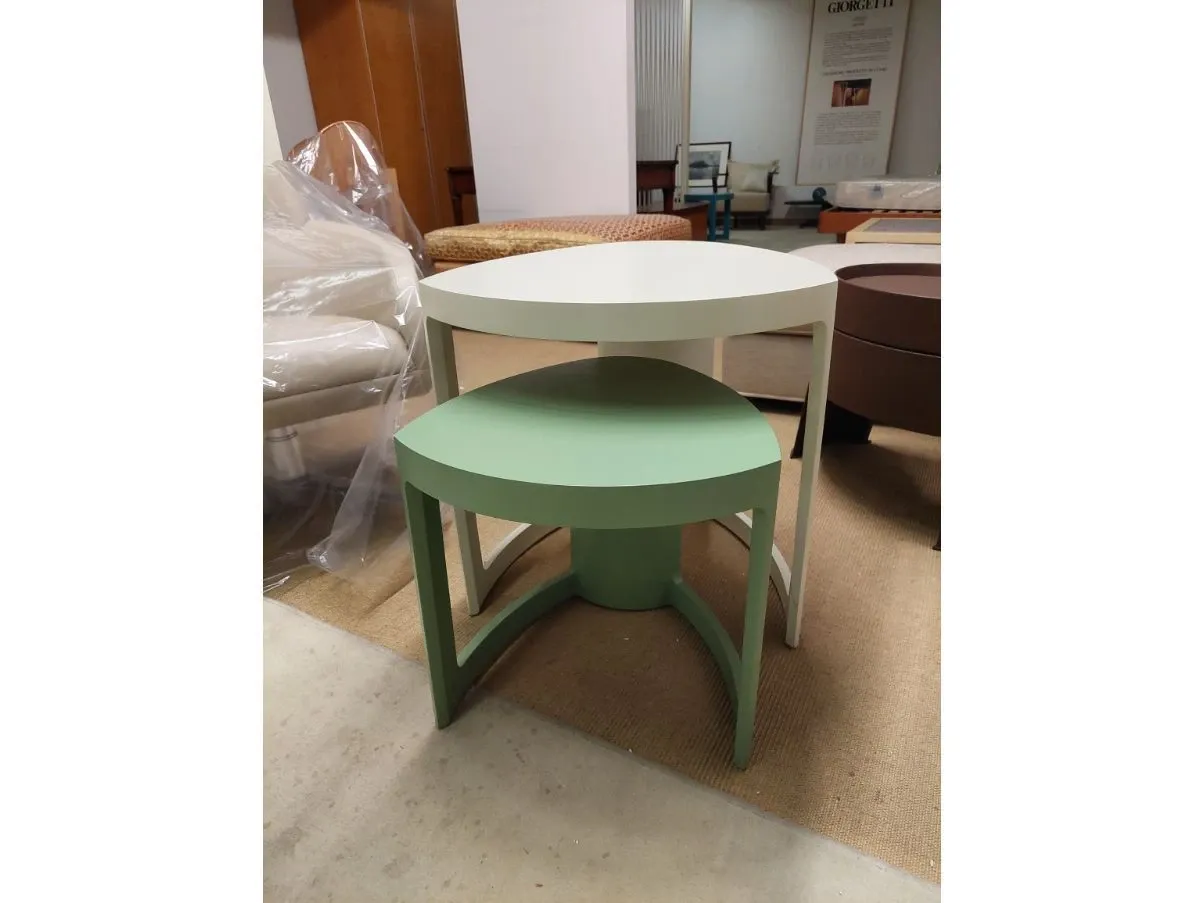 Set of 2 wooden Ling coffee tables, Giorgetti 2