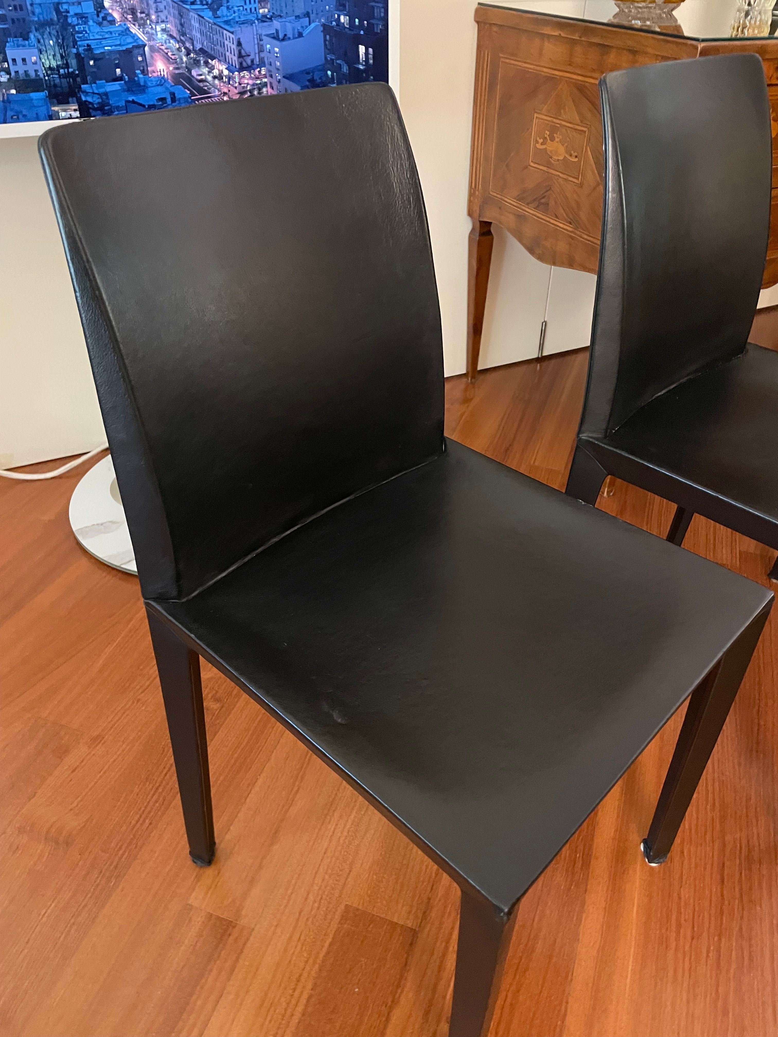 Set di 4 sedie con schienale alto Lola di Pierluigi Cerri Front