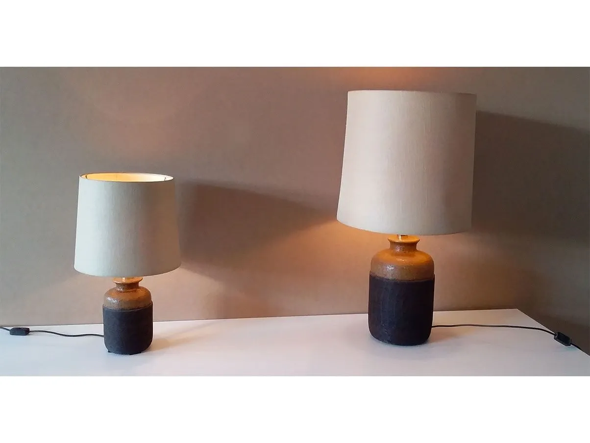 Set of 2 terracotta and rope table lamps, Paf Studio 1