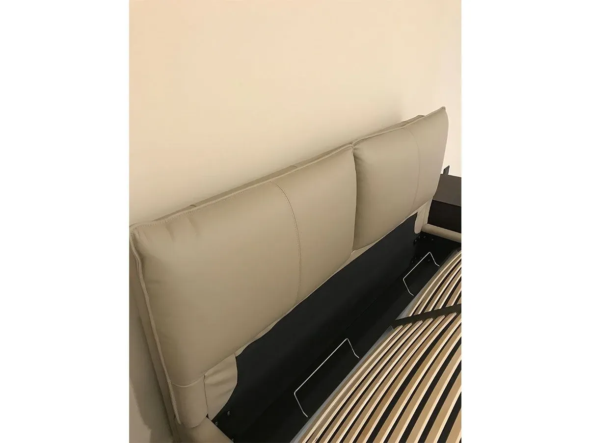 Letto matrimoniale Lulu con contenitore (beige) 4