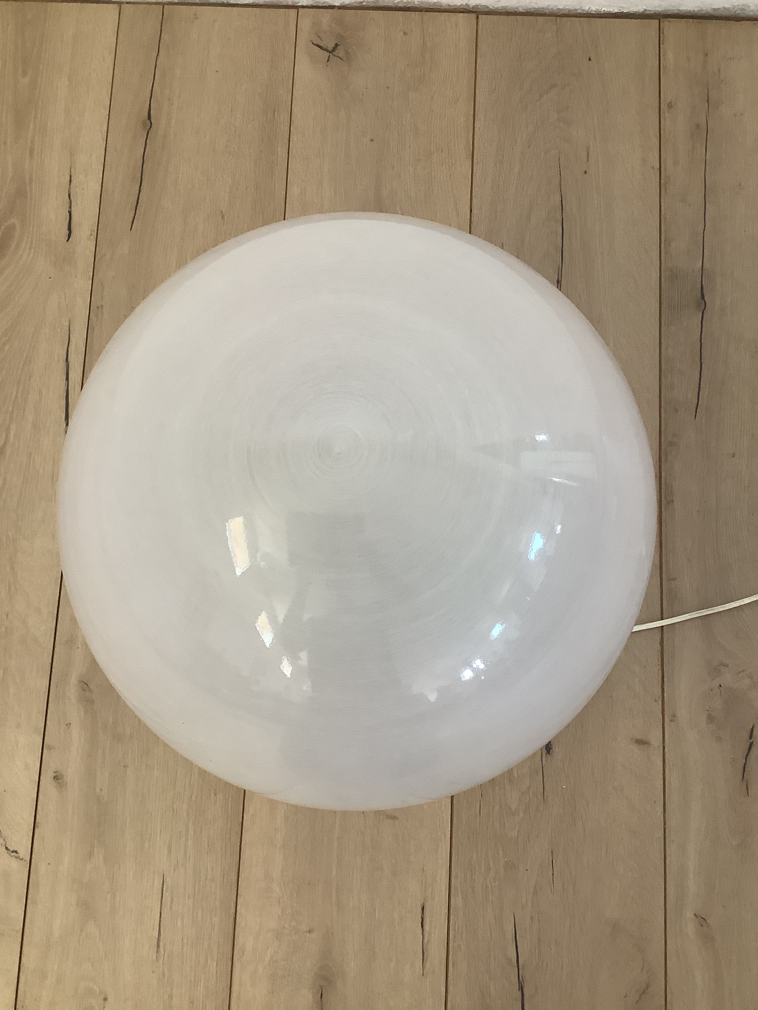 Lampada da tavolo in materiale plastico e alluminio (anni '70) Front