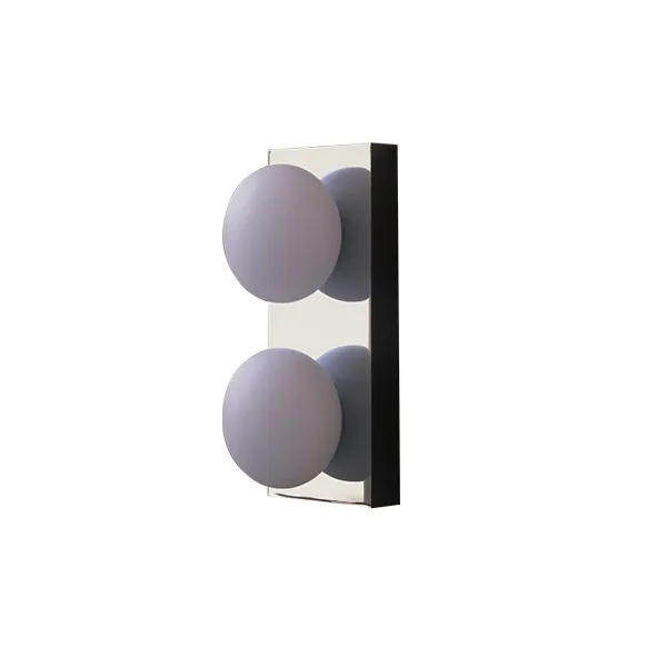 Lampada da parete Bolla 2 in metallo cromato, Contardi 2