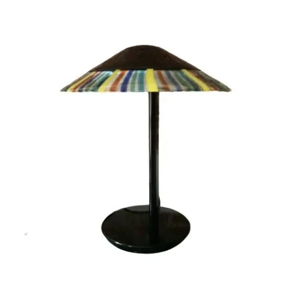 Vintage multicolor glass table lamp, image
