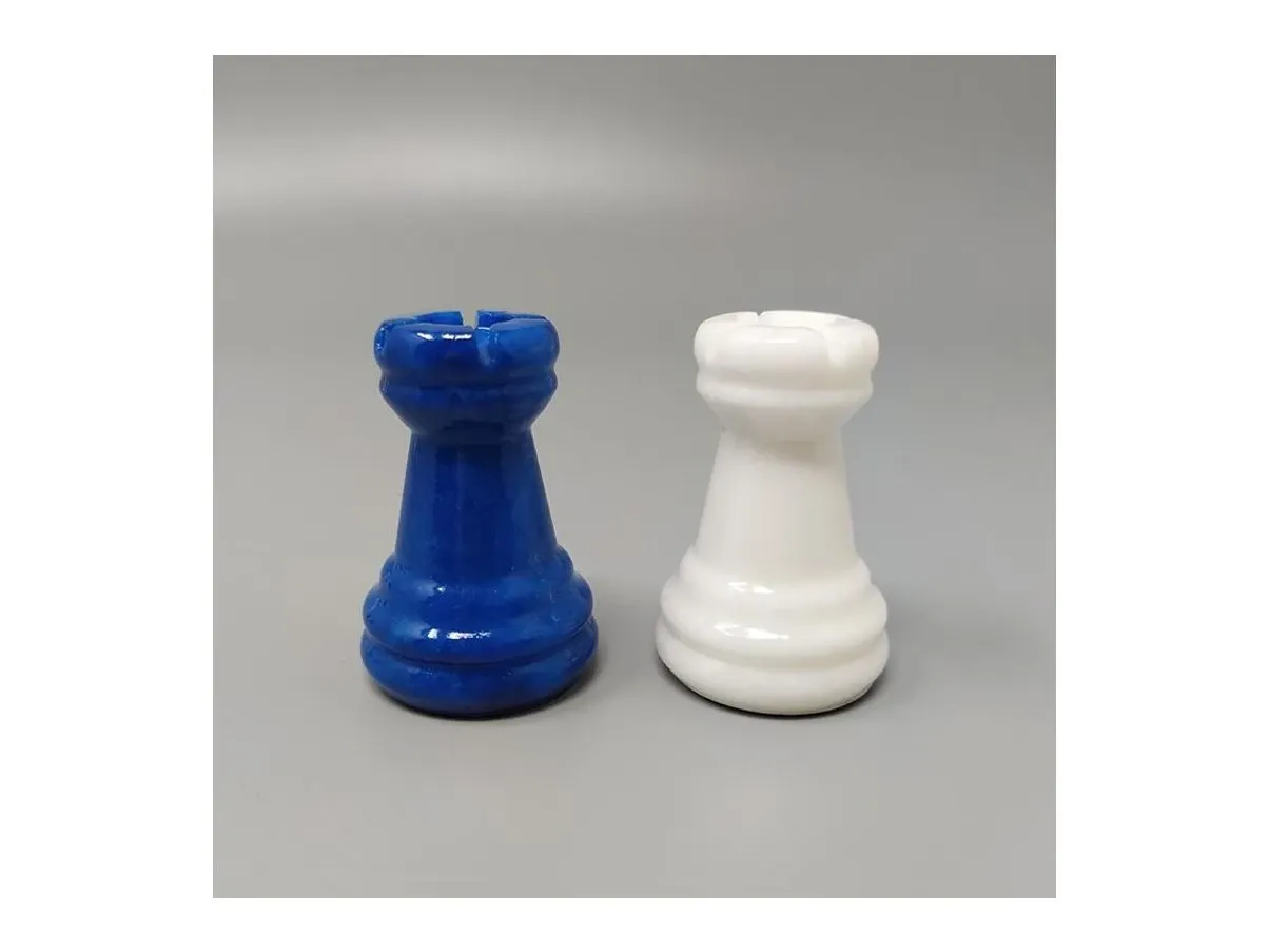 Scacchiera vintage blu e bianco (anni'70) 8