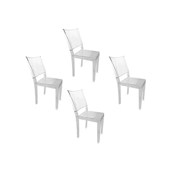 Set of 4 La Marie chairs in transparent polycarbonate, Kartell image