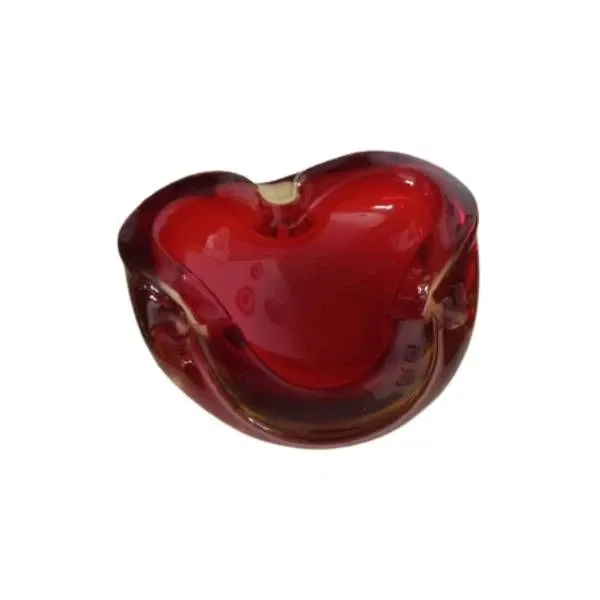 Vintage pocket emptier in red Murano glass, image