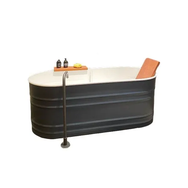 Vieques bathtub by Patricia Urquiola steel (anthracite), Agape image