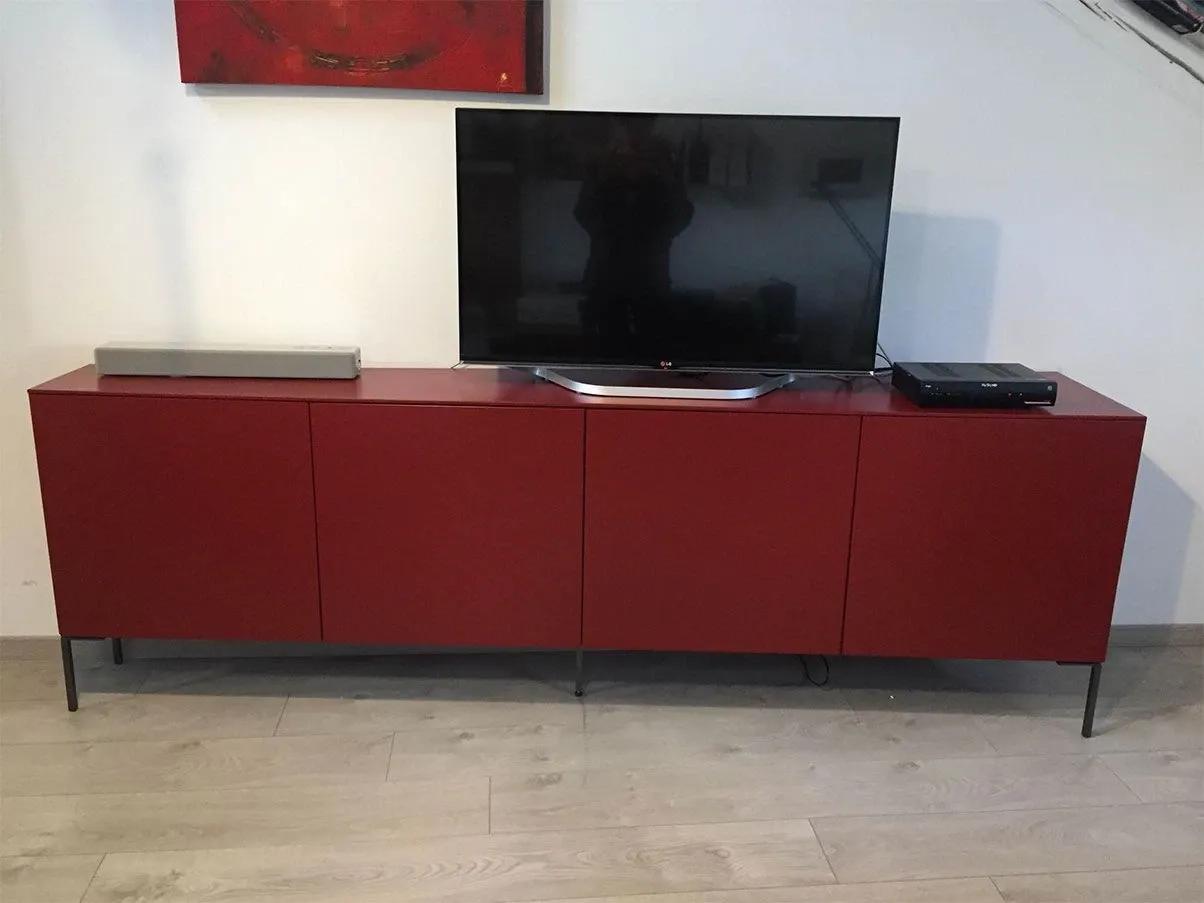 Madia Inclinart con 4 ante legno laccato (rosso), Presotto 5