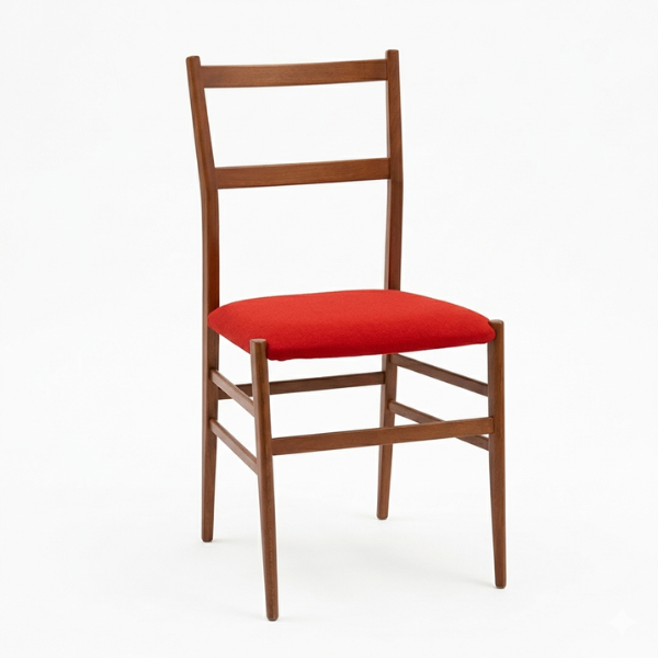 Red Superleggera Chair by Gio Ponti image