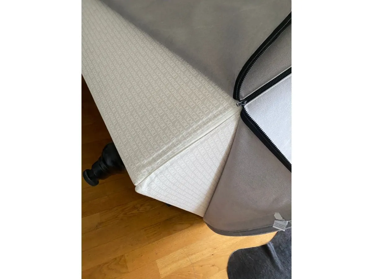 Divano Zip 3 posti in tessuto grigio 5