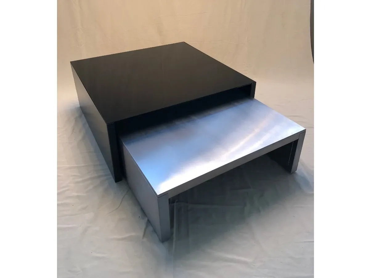 Pair of black Fritz & Teo coffee tables, Zeus 1