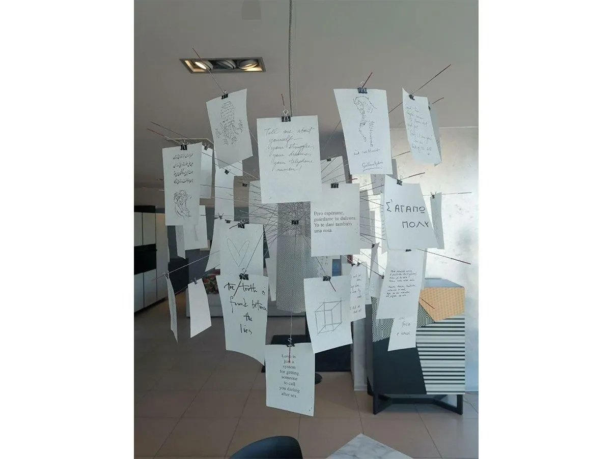 Zettel'z 6 Hängeleuchte aus japanischem Papier 4