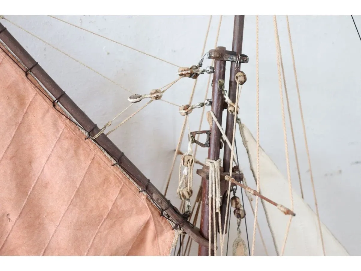 Modellino barca a vela vintage in legno (anni '20),  2
