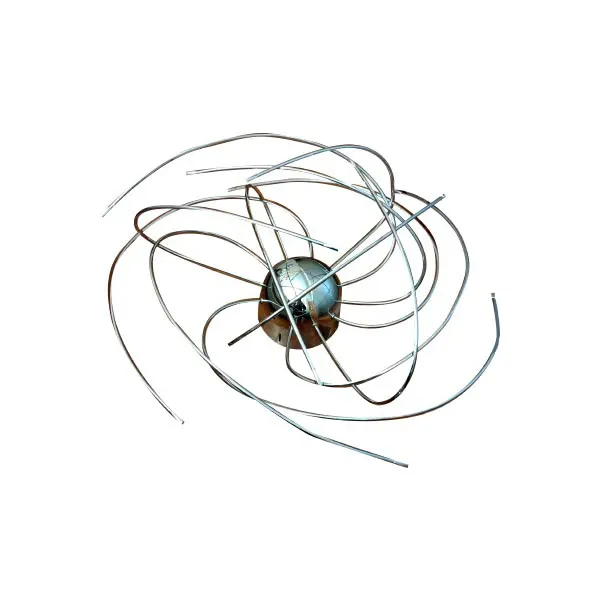 Lampada da soffitto Atomo in acciaio cromato, Sforzin 