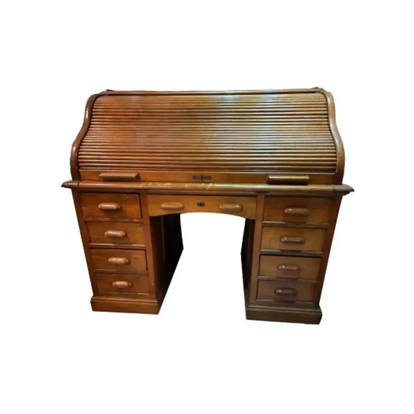 Vintage desk with wooden flap (1800), image