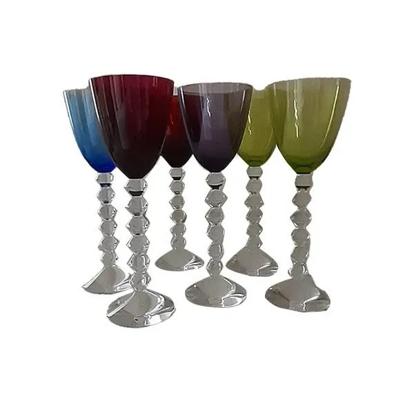 Set of 6 Vega glasses in multicolor glass, Baccart image