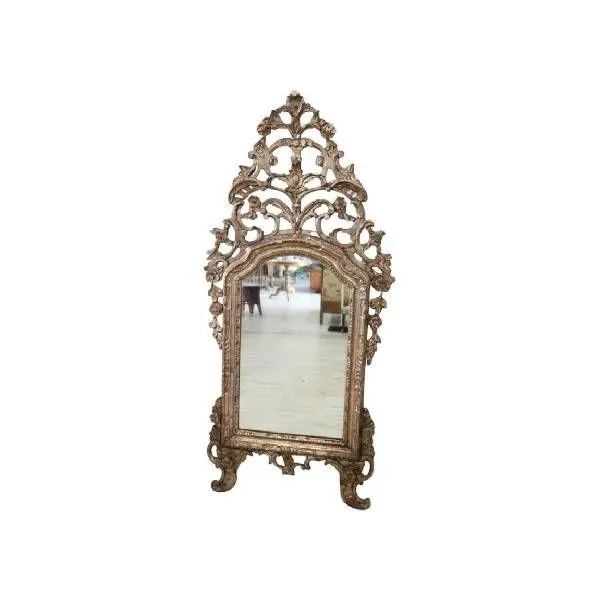 Specchio da parete vintage in legno intagliato ('700), 