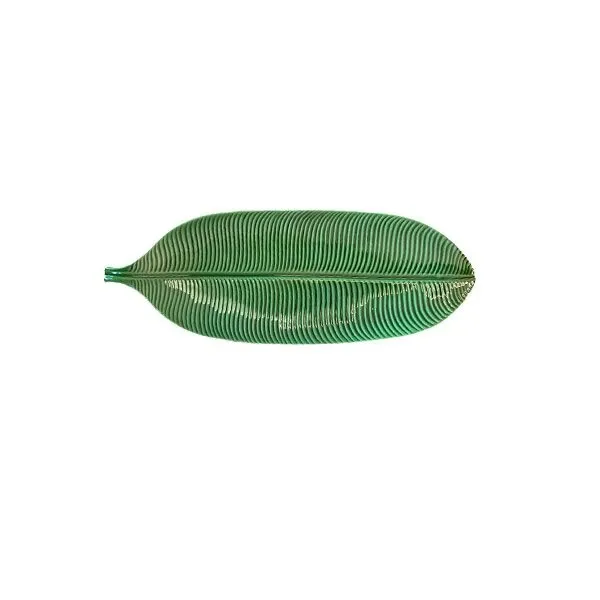 Foglia Banano Large ceramic tray (green), Bosa image