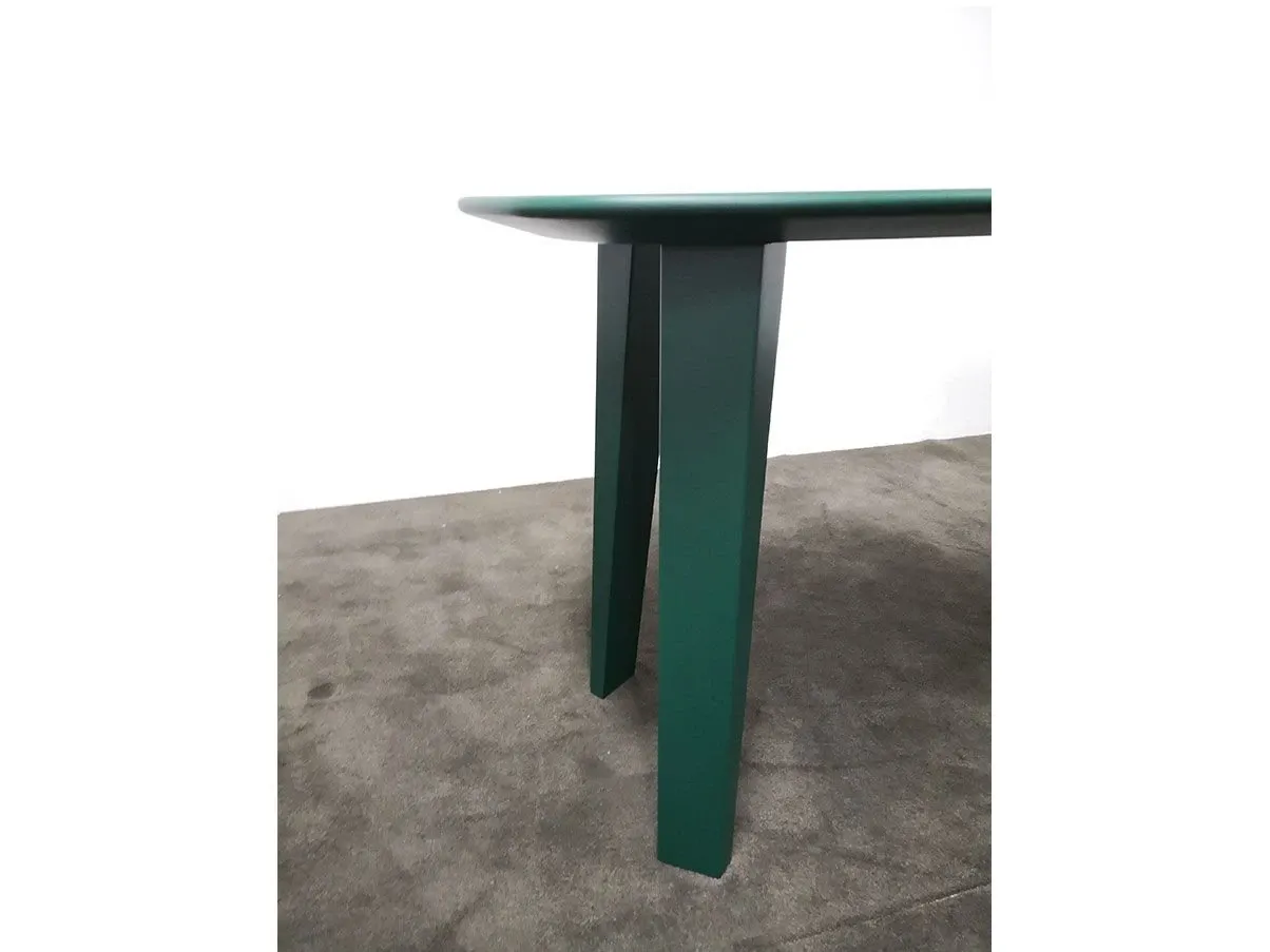 Herve' console matt lacquered wood (green), Ivano Redaelli 2