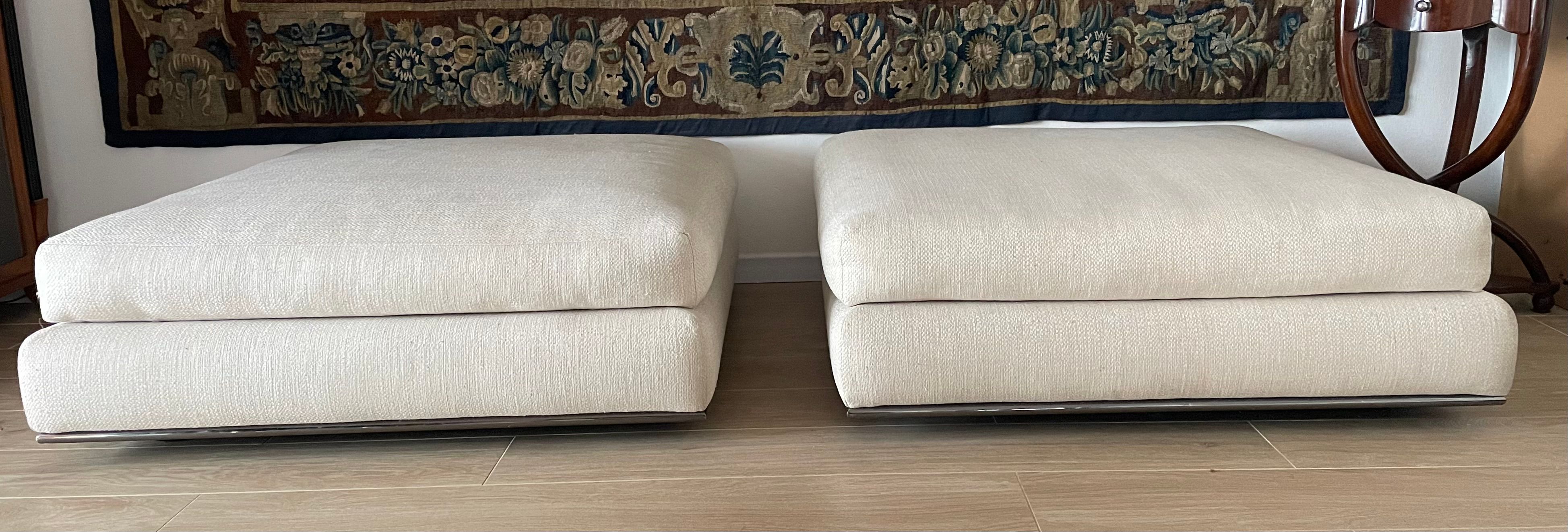 Hamilton 3-Sitzer Sofa Set mit 2 Hockern aus Stoff von Rodolfo Dordoni Optional7