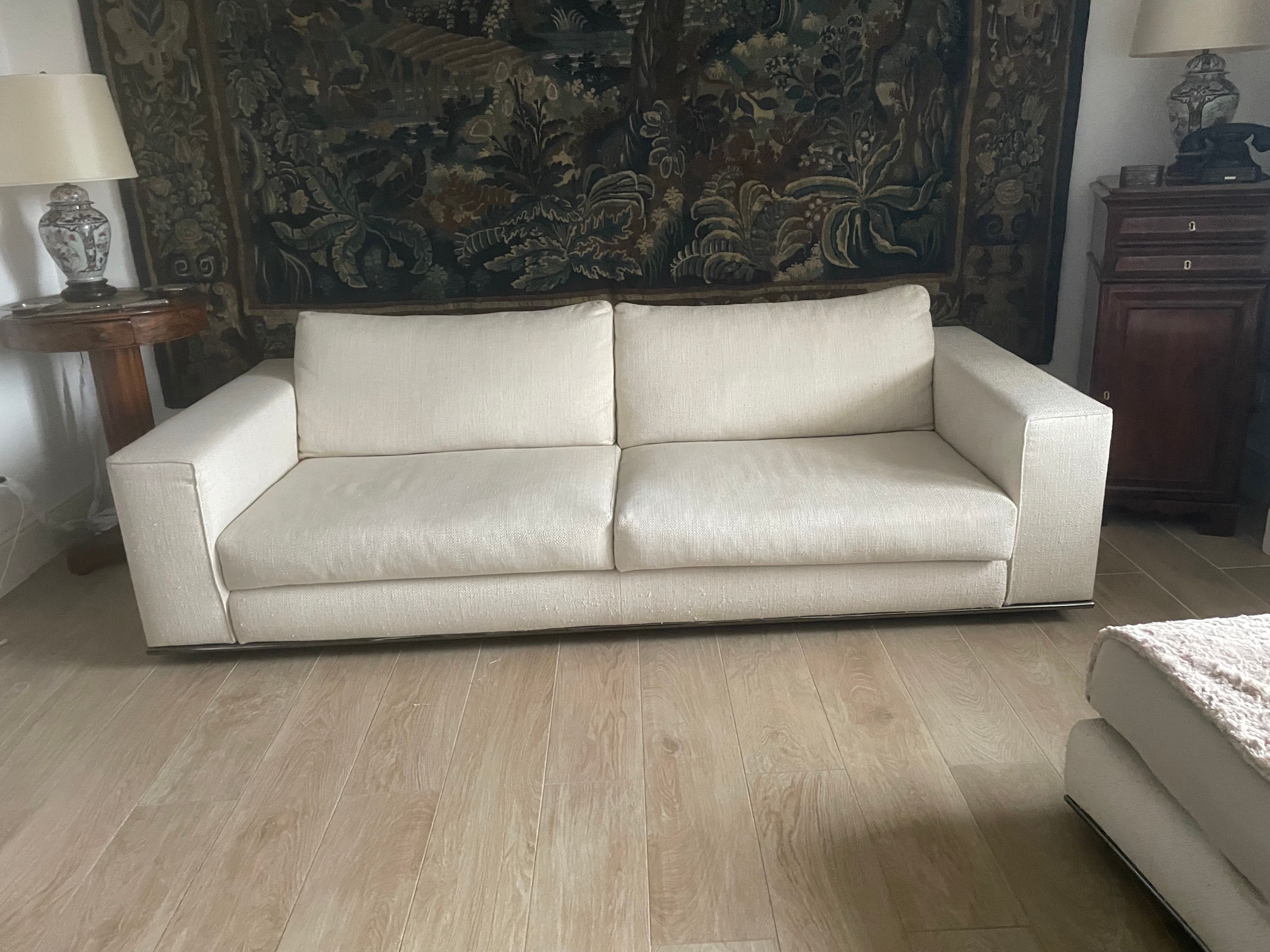 Hamilton 3-Sitzer Sofa Set mit 2 Hockern aus Stoff von Rodolfo Dordoni Optional8