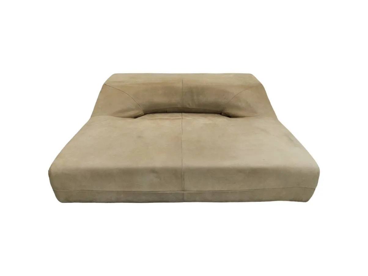 Pouf Sofa Hole sofa in beige leather, Darchittetura 2