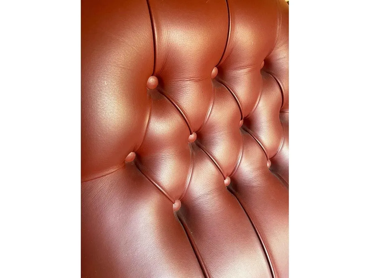 Poltrona in pelle con piattino (bordeaux)